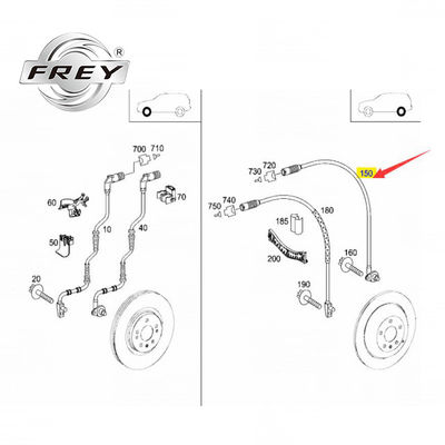 Frey Auto Parts Rear ABS Wheel Speed ​​Sensor 1645400717 لمرسيدس W164 X164 W251 V251