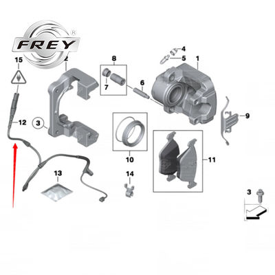 OEM 34356789503 مستشعر الفرامل الخلفي ، مؤشر وسادة الفرامل BMW E70 E71 E72